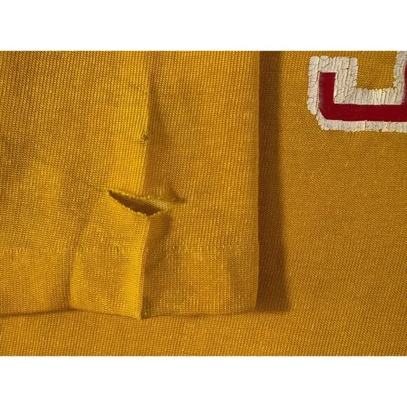 Champion Iowa State Jersey size L color yellow red 1970's Vintage - Picture 7 of 9